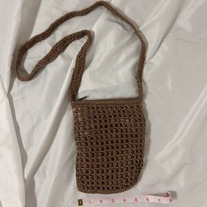The Sak Brown Crochet Crossbody Bag